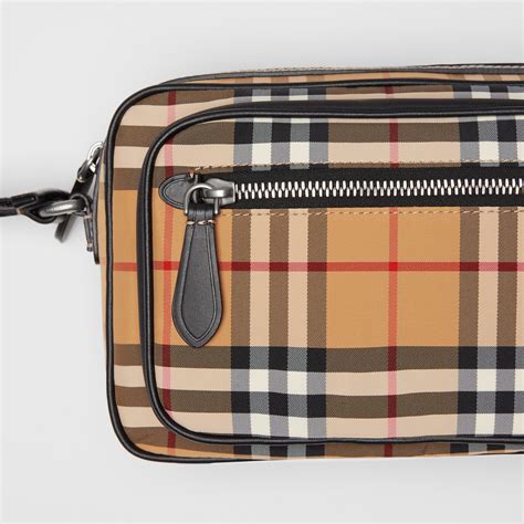 burberry vintage check and leather crossbody bag